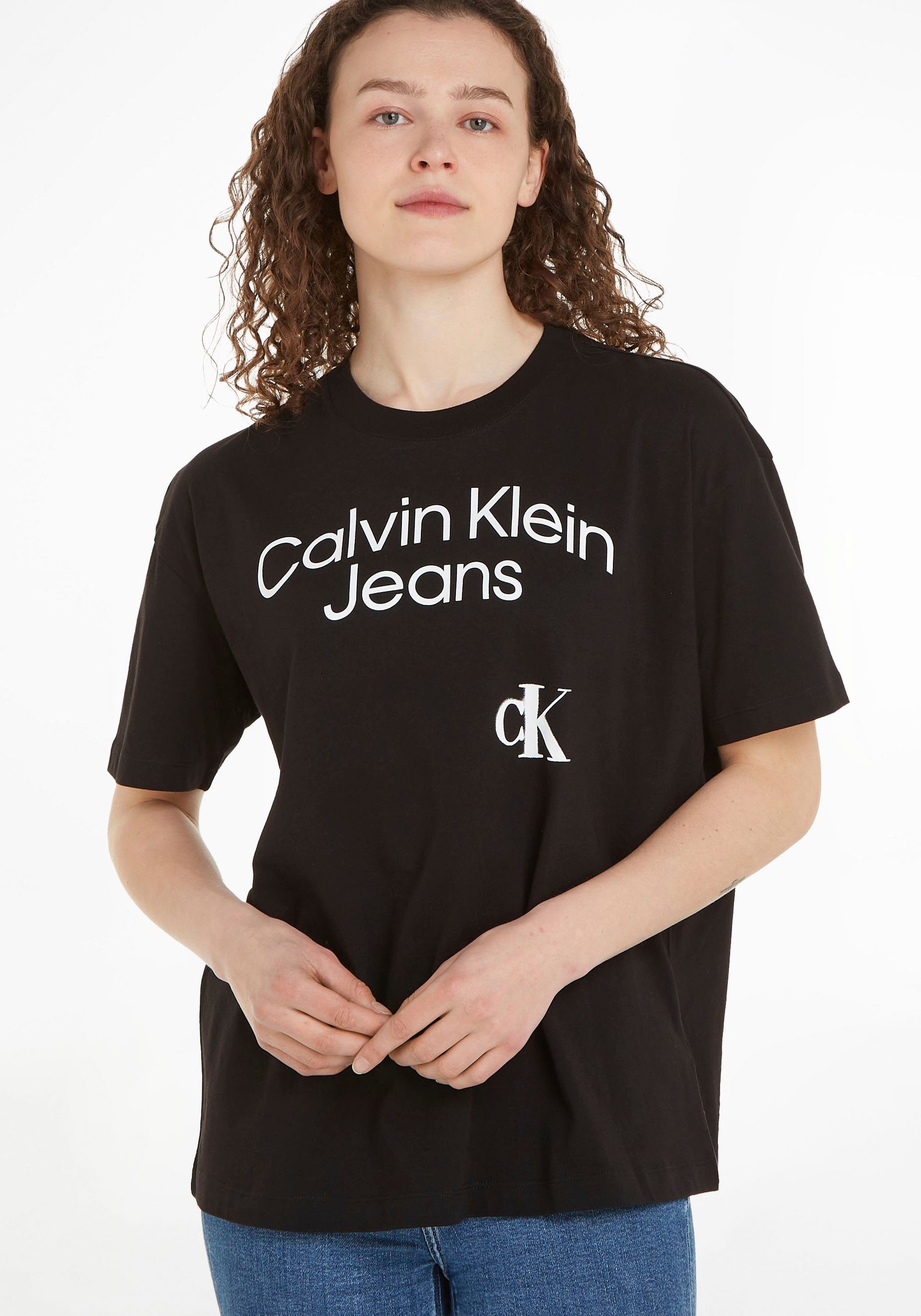 Calvin Klein Jeans T-Shirt mit großem Logoschriftzug