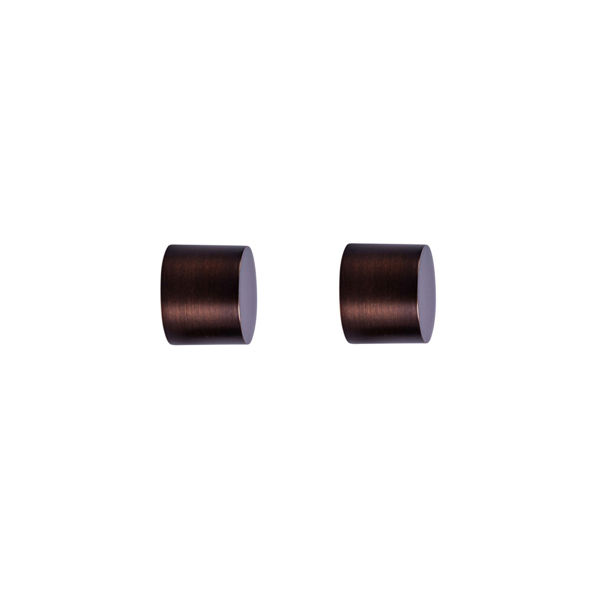 Victoria M. Gardinenstange Set Innenlauf, 160 cm, rot-bronze, Kappe, Gleiter, Ø 19 mm, 1-läufig, mit Bohren, verschraubt, Aluminium, Innenlauf-System, individuell konfigurierbar, Komplettset