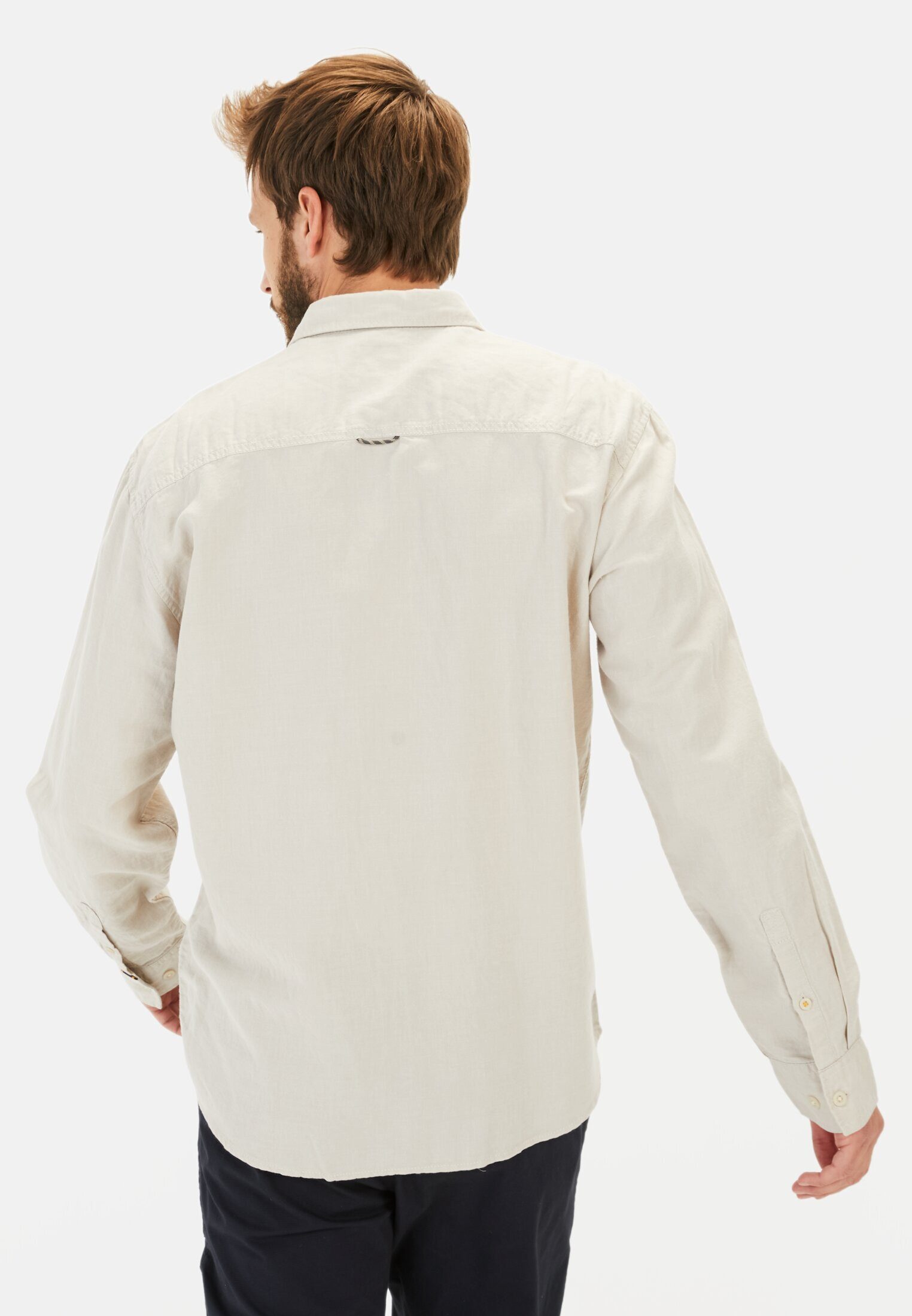 camel active Langarmhemd mit Soft-Wash-Veredelung Langarm Kentkragen Kentkr günstig online kaufen