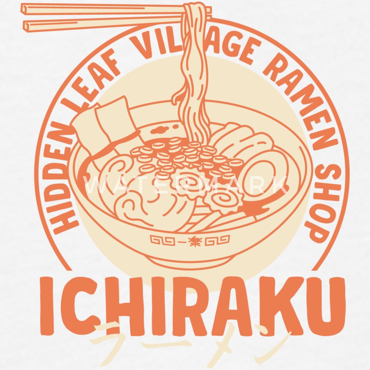 Spreadshirt T-Shirt Naruto Ichiraku Hidden Leaf Village Ramen Logo Teenager T-Shirt (1-tlg)