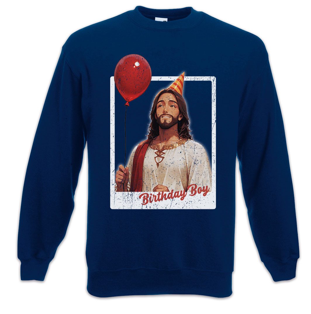 Urban Backwoods Sweatshirt Jesus Birthday Boy Sweatshirt Holy Christus Christmas X-Mas (1-tlg) Weihnachten Merry Christ Santa