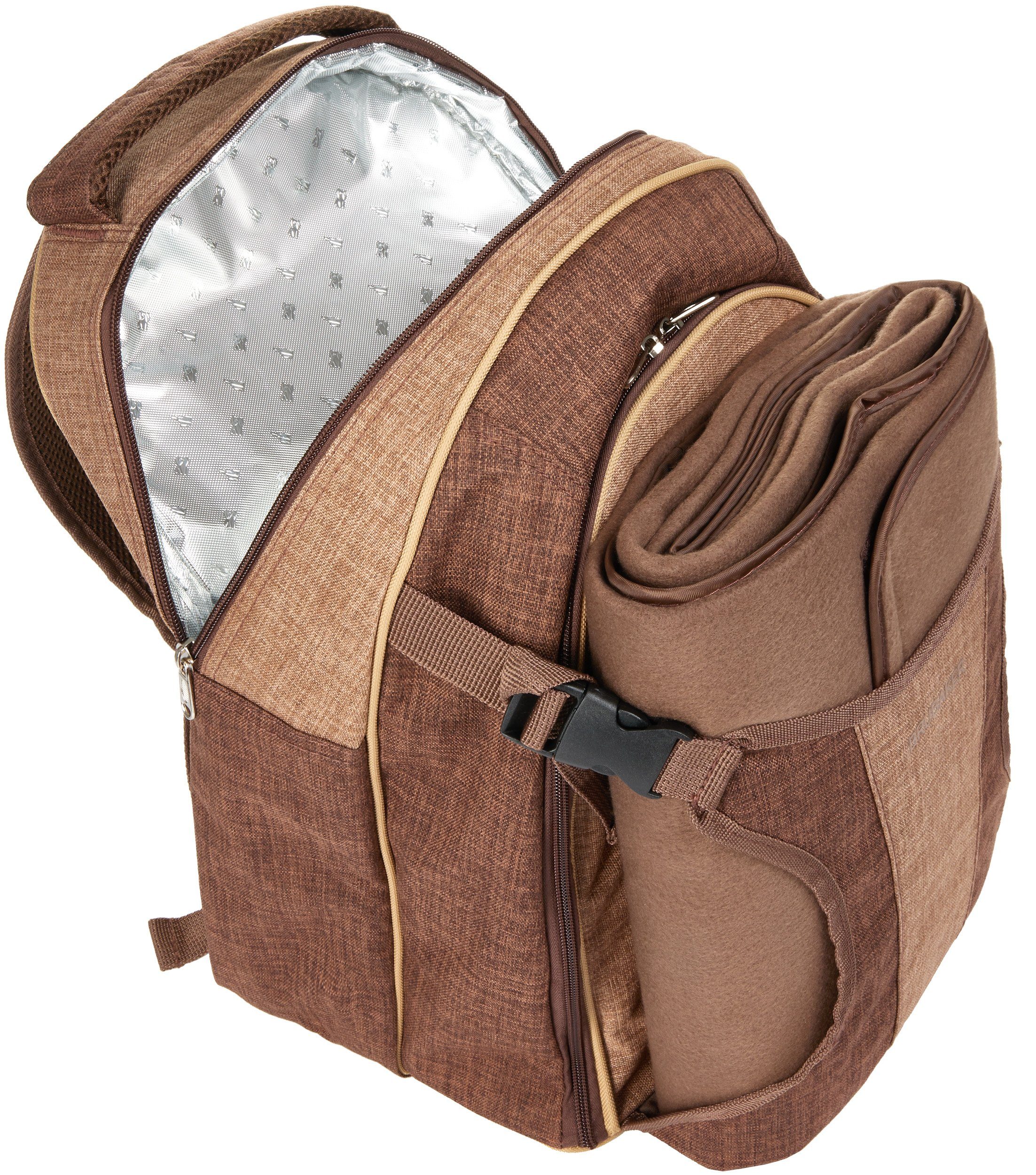 BRUBAKER Freizeitrucksack Picknick-Set für 4 Personen (isolierender Thermor günstig online kaufen