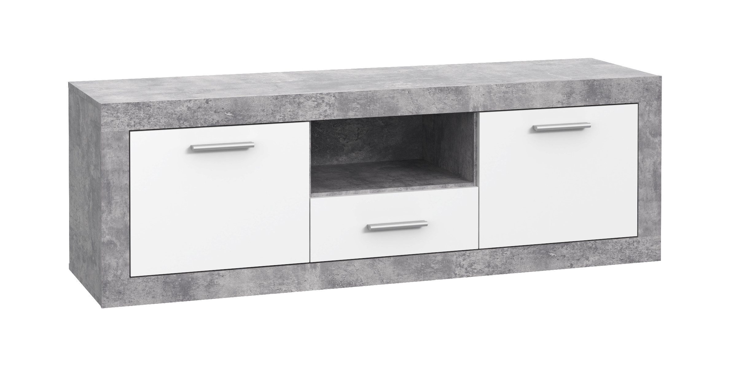 99rooms Lowboard Chibbio (TV-Kommode, TV-Schrank), mit 2 Türen, Schublade, mit viel Stauraum, aus Holzwerkstoff