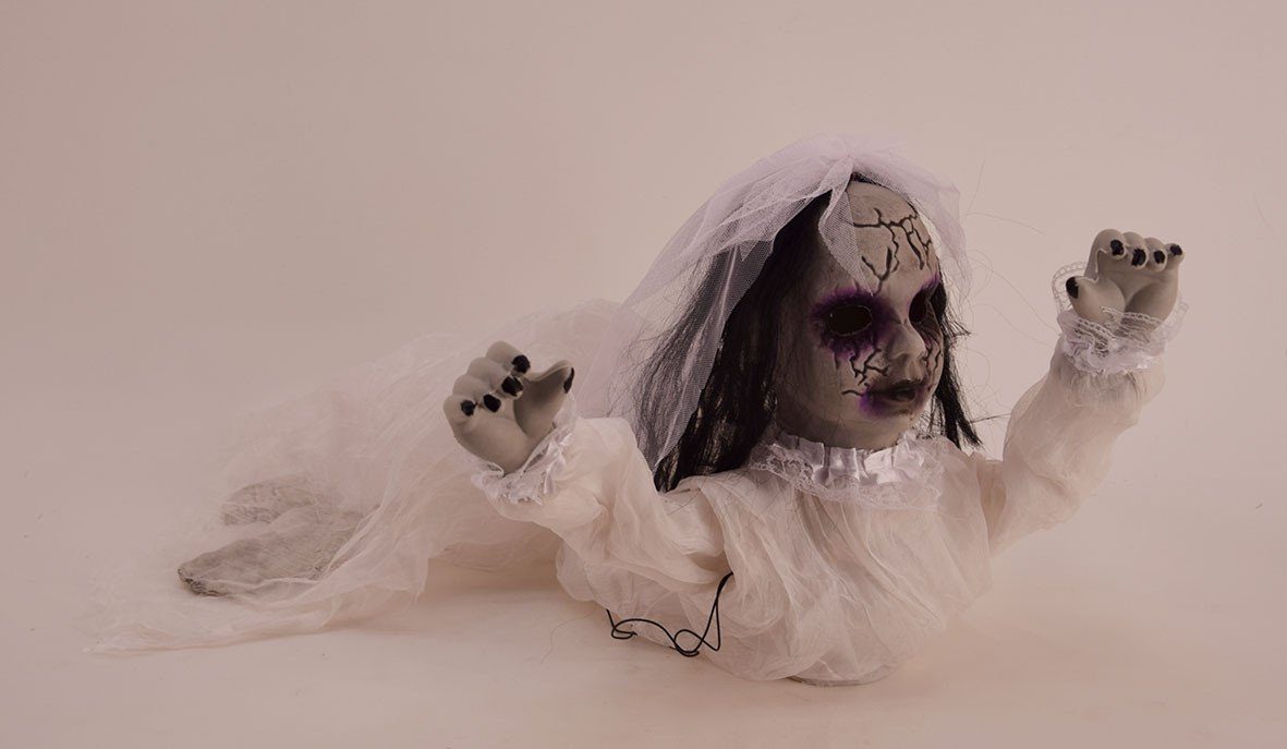 Lensing Dekofigur Lensing Zombie Mädchen mit Funktion 68 cm