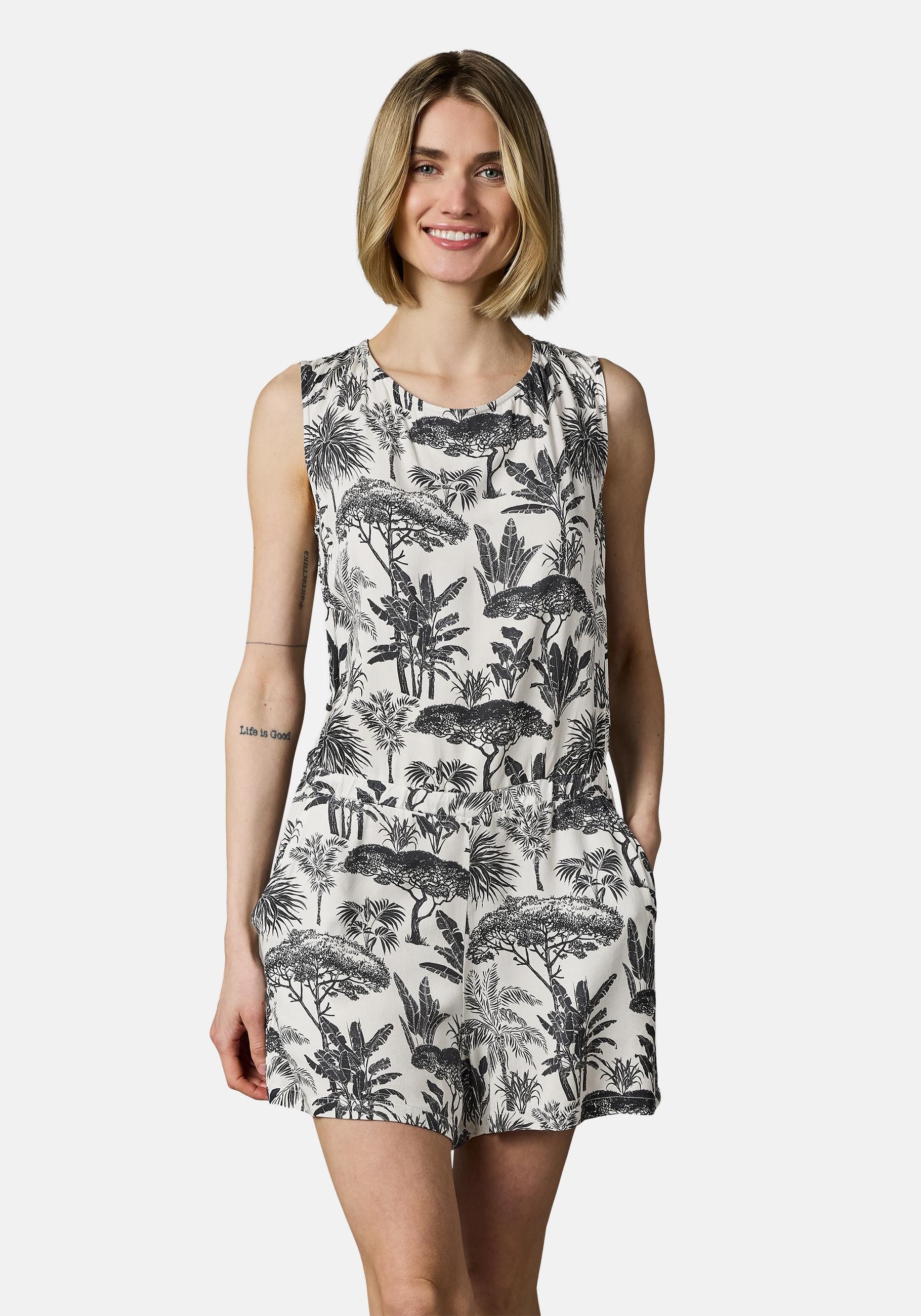 Ragwear Jumpsuit Zella schicker, kurzer Damen Overall mit floralem Print