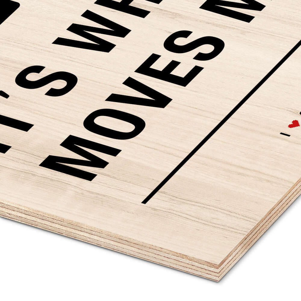 Posterlounge Wandbild It's what moves me, Typobox, erhältlich als Poster, Leinwandbild, Wandsticker oder Acrylglasbild