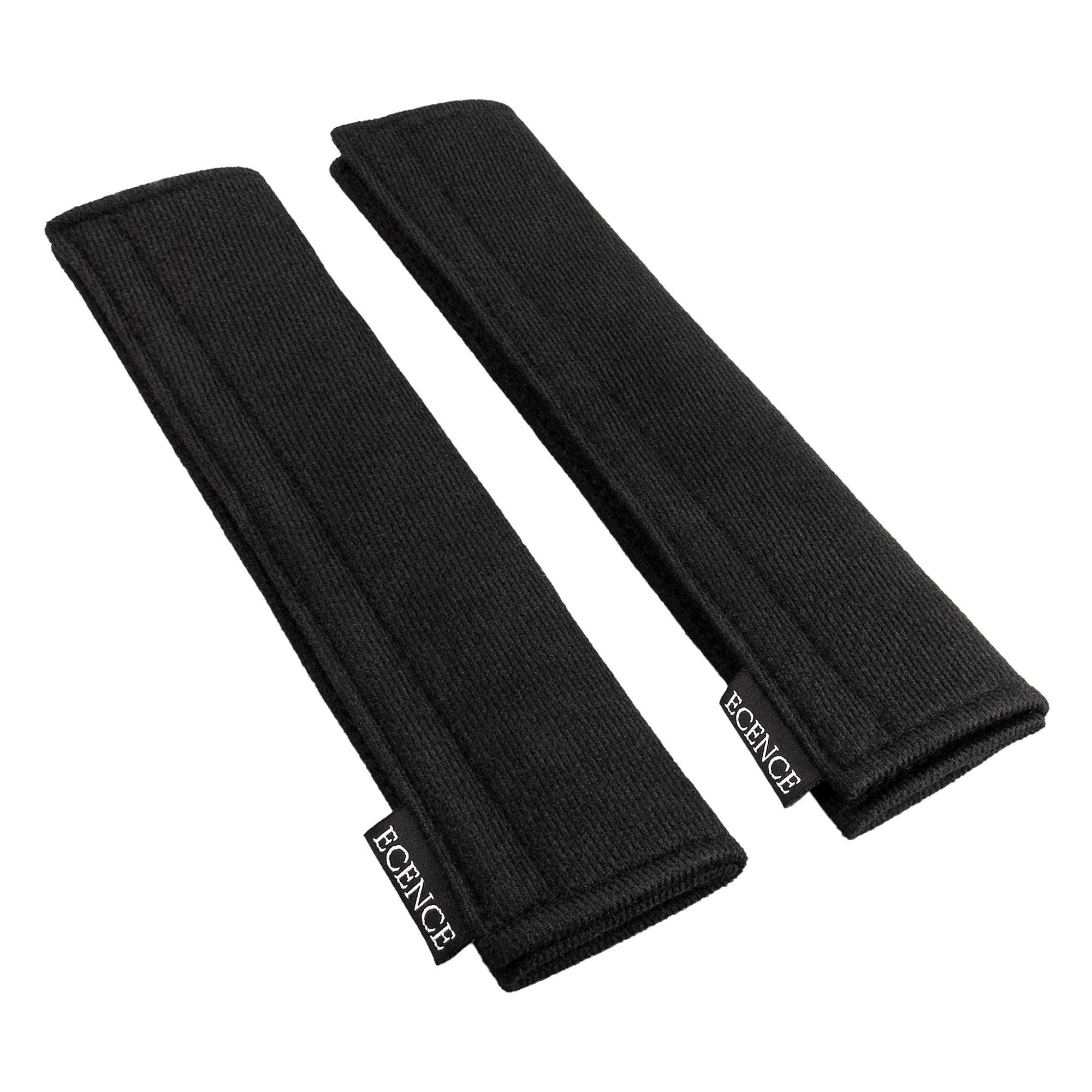 ECENCE Rücksitzorganizer 2x Gurtschoner Schwarz Sicherheitsgurt Gurtpolster