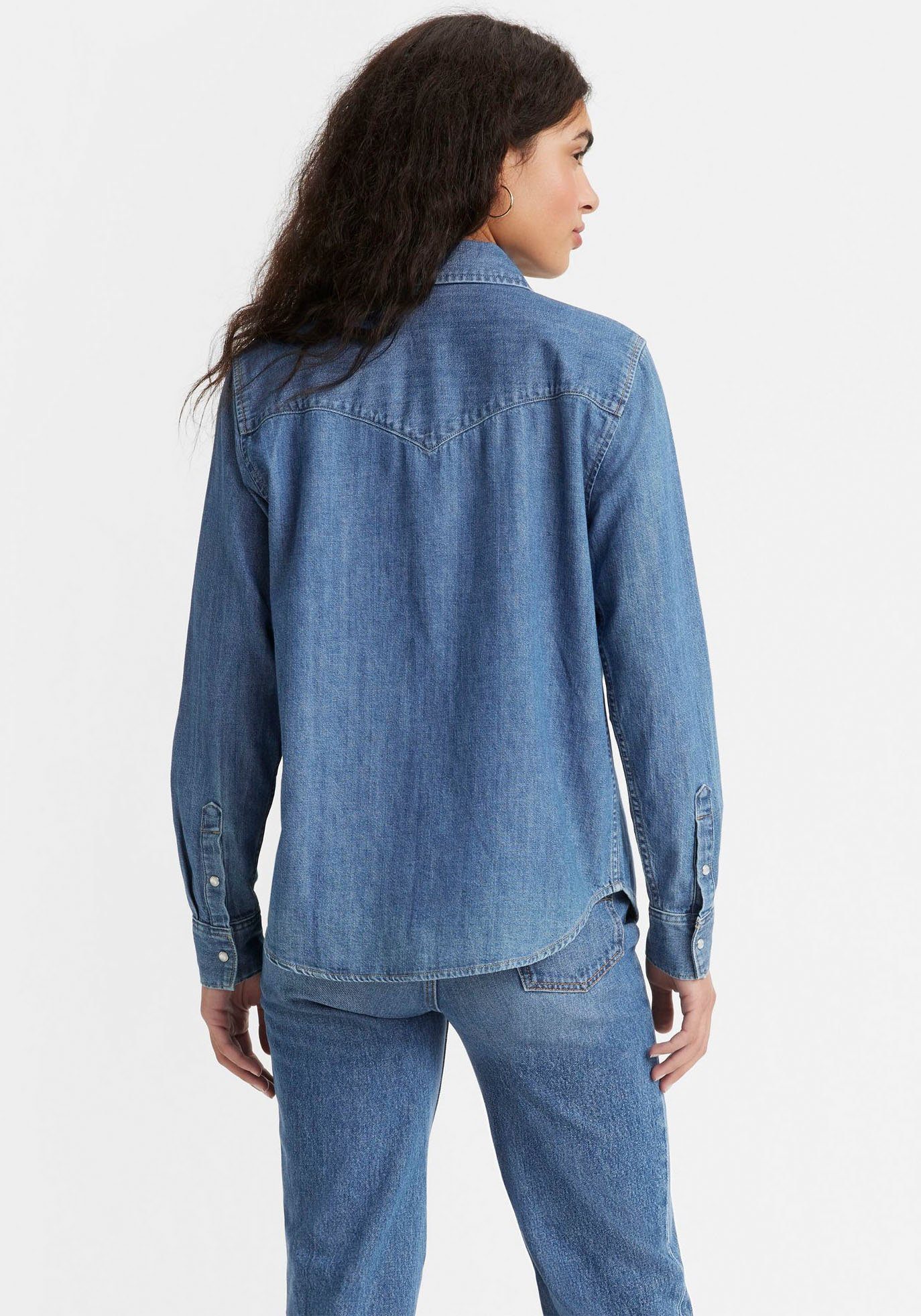 ESSENTIAL mit steady Brusttaschen Levi's® Druckknöpfen WESTERN Jeansbluse going mit