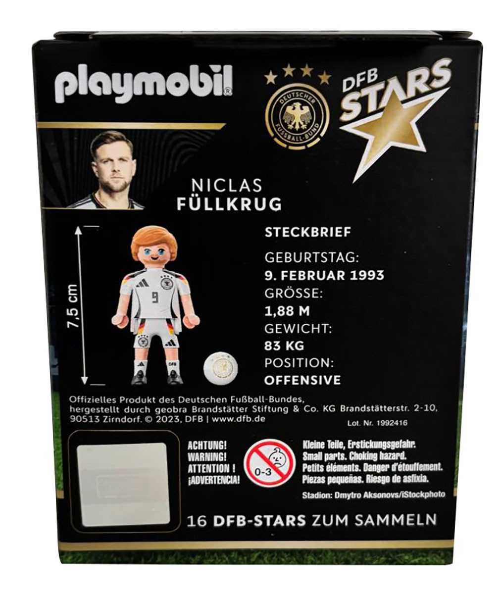 Playmobil® Spielfigur Playmobil DFB Stars Niclas Füllkrug, Fußballer Spielfigur mit Ball