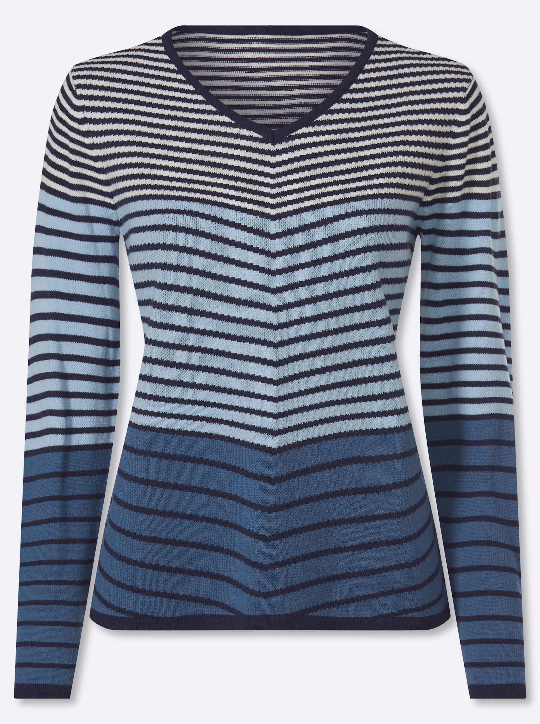 Strickpullover Langarm-Pullover Langarm Jacquard, Jersey