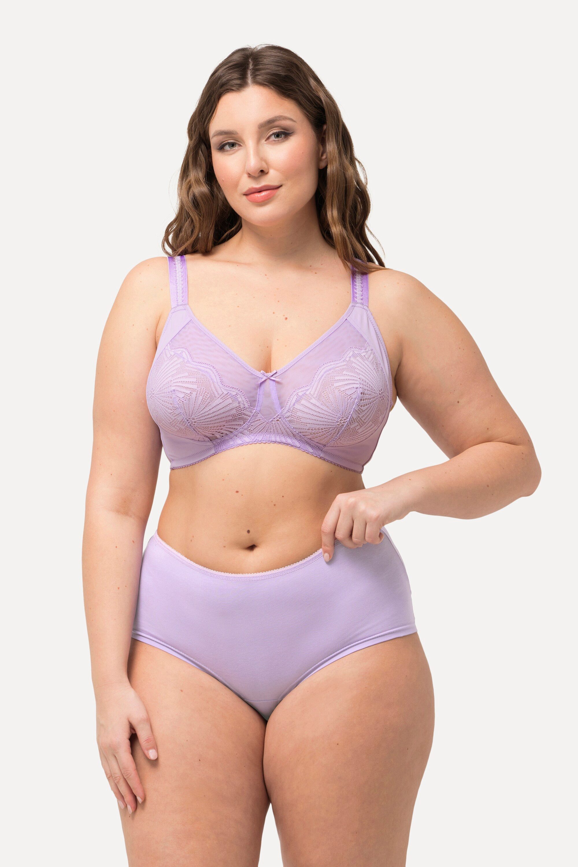 Ulla Popken Soft-BH BH ohne Bügel Mesh Spitze