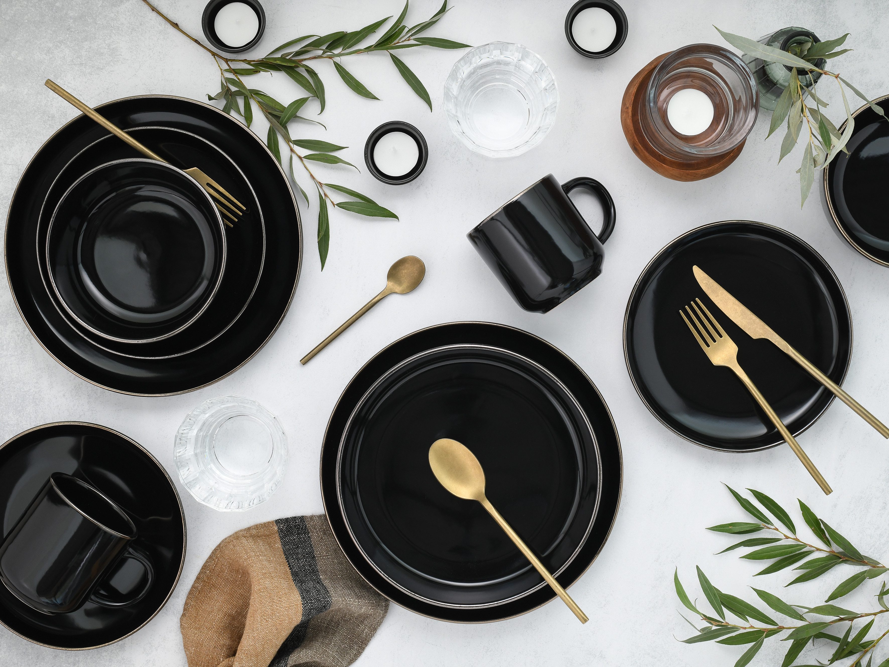 CreaTable Kombiservice Nordic Festive (30-tlg), 6 Personen, Steinzeug