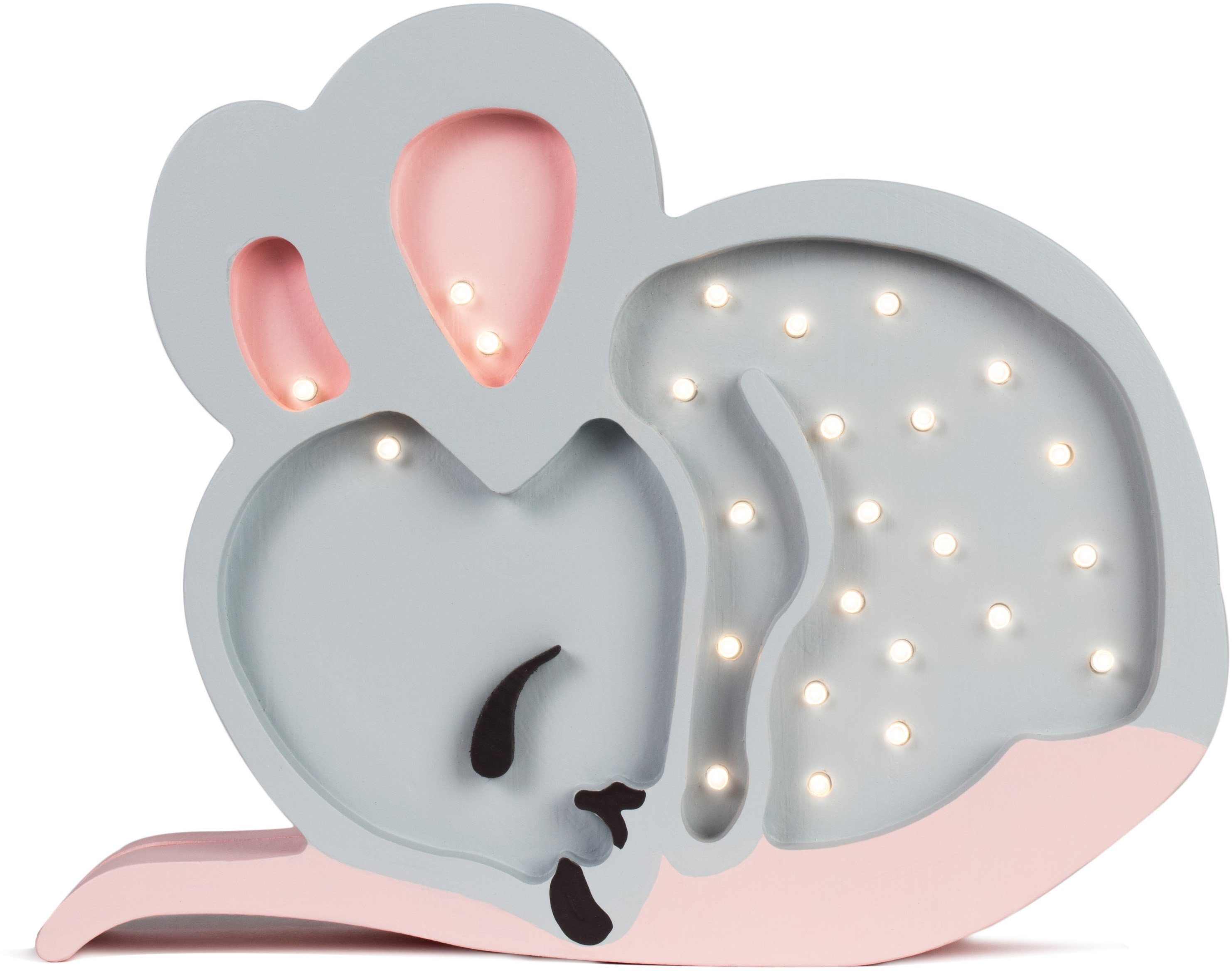 Dimmer Nachtlichtfunktion, mit Dimmfunktion, und integriert, Made in Maus, lights LED Fernbedienung, Warmweiß, Europe Leuchtdauer einstellbar, little Tischleuchte fest Timer, LED