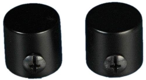 Gardinenstangen-Endstück Endkappe, Liedeco, Gardinen, (Set, 2-St), für Gardinenstangen Ø 16 mm schwarz