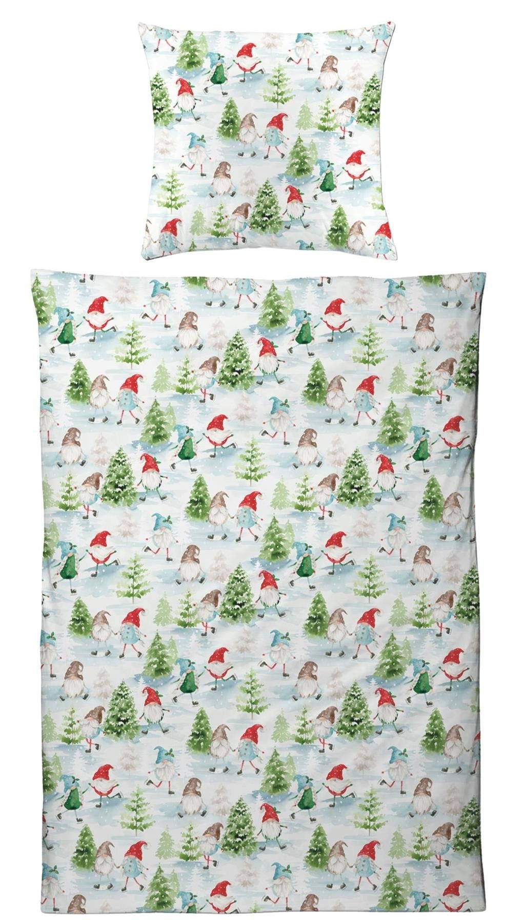 Carpe Sonno Bettwäsche Biber Bettwäsche 135x200 155x220 Wichtel Winter Weih günstig online kaufen