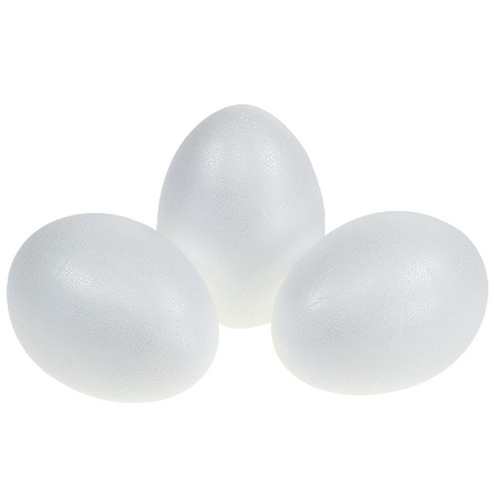 Florists Products Osterei Styroporeier 12cm Weiß Bastel-Deko Ostern (5 Stück)