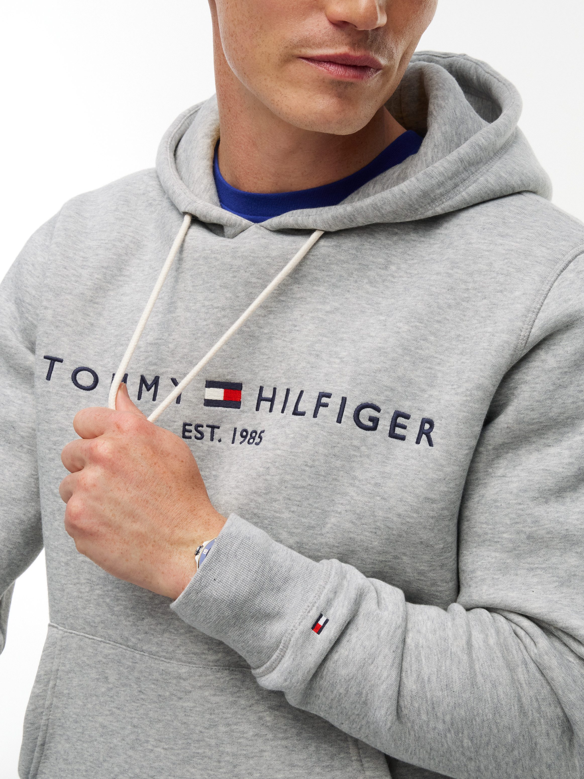 Tommy Hilfiger Kapuzensweatshirt TOMMY LOGO HOODY Baumwoll-Mix