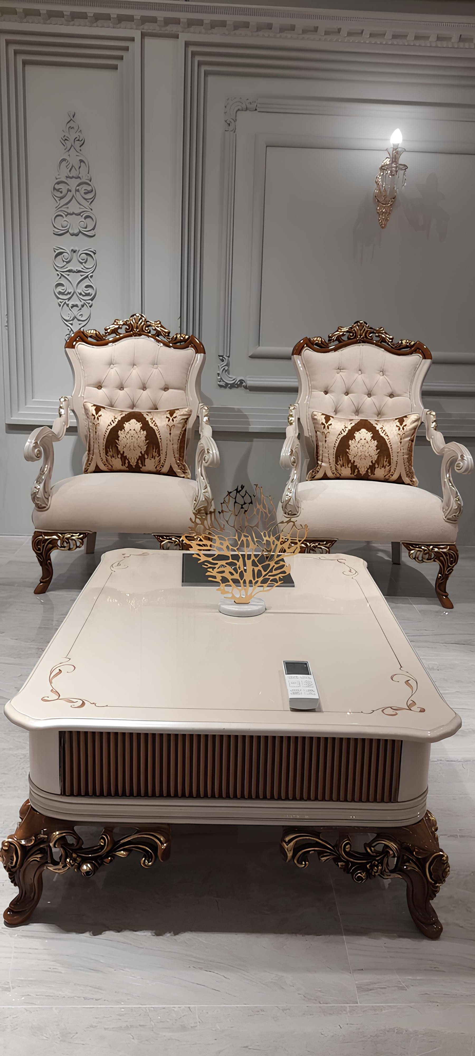 Xlmoebel Couchtisch Luxus Tisch 120x72 aus Holz für stilvolle Wohnzimmer Einrichtung, Made in Europa