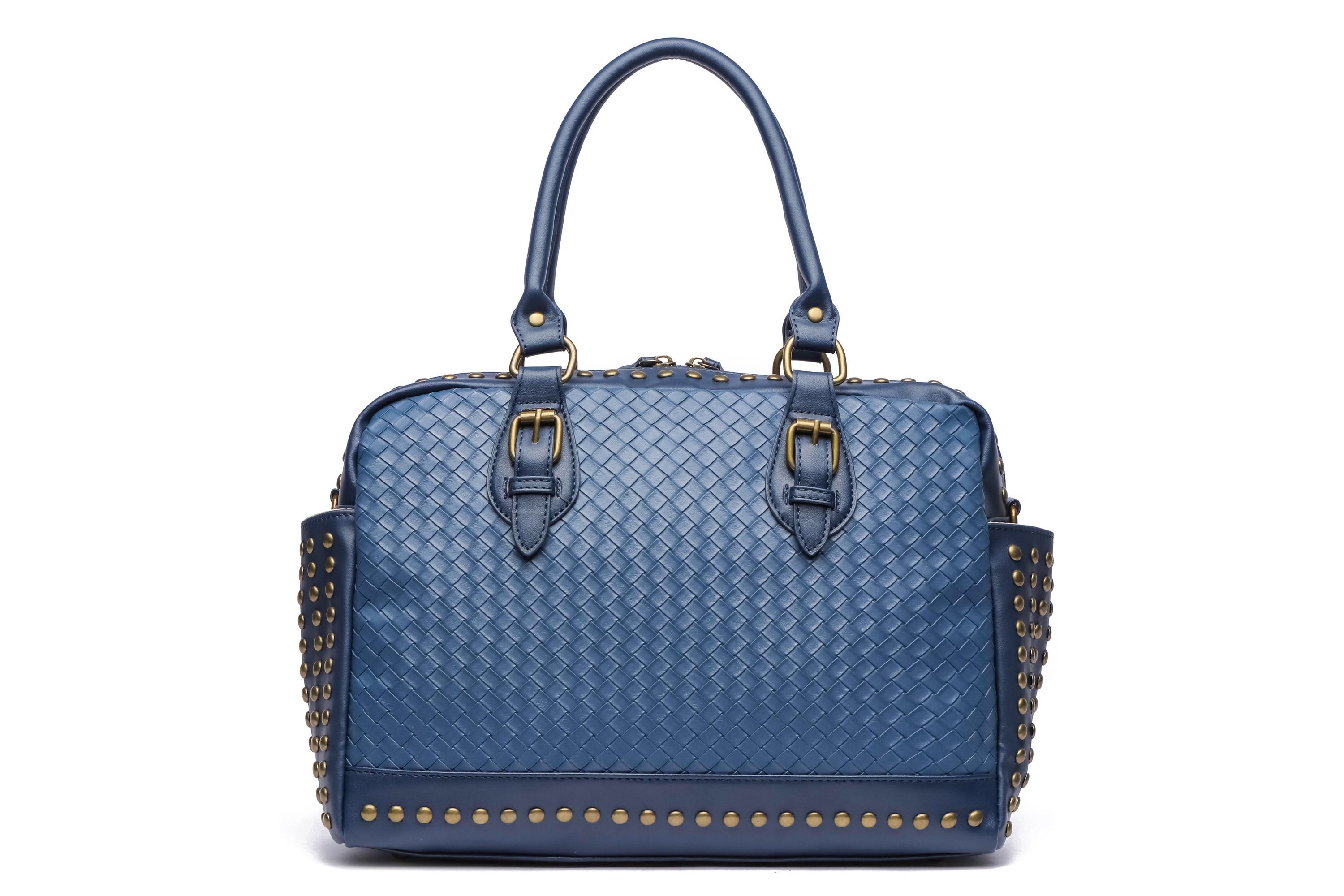 COLLEZIONE ALESSANDRO Schultertasche Berlin, mit Nieten und Flechtung