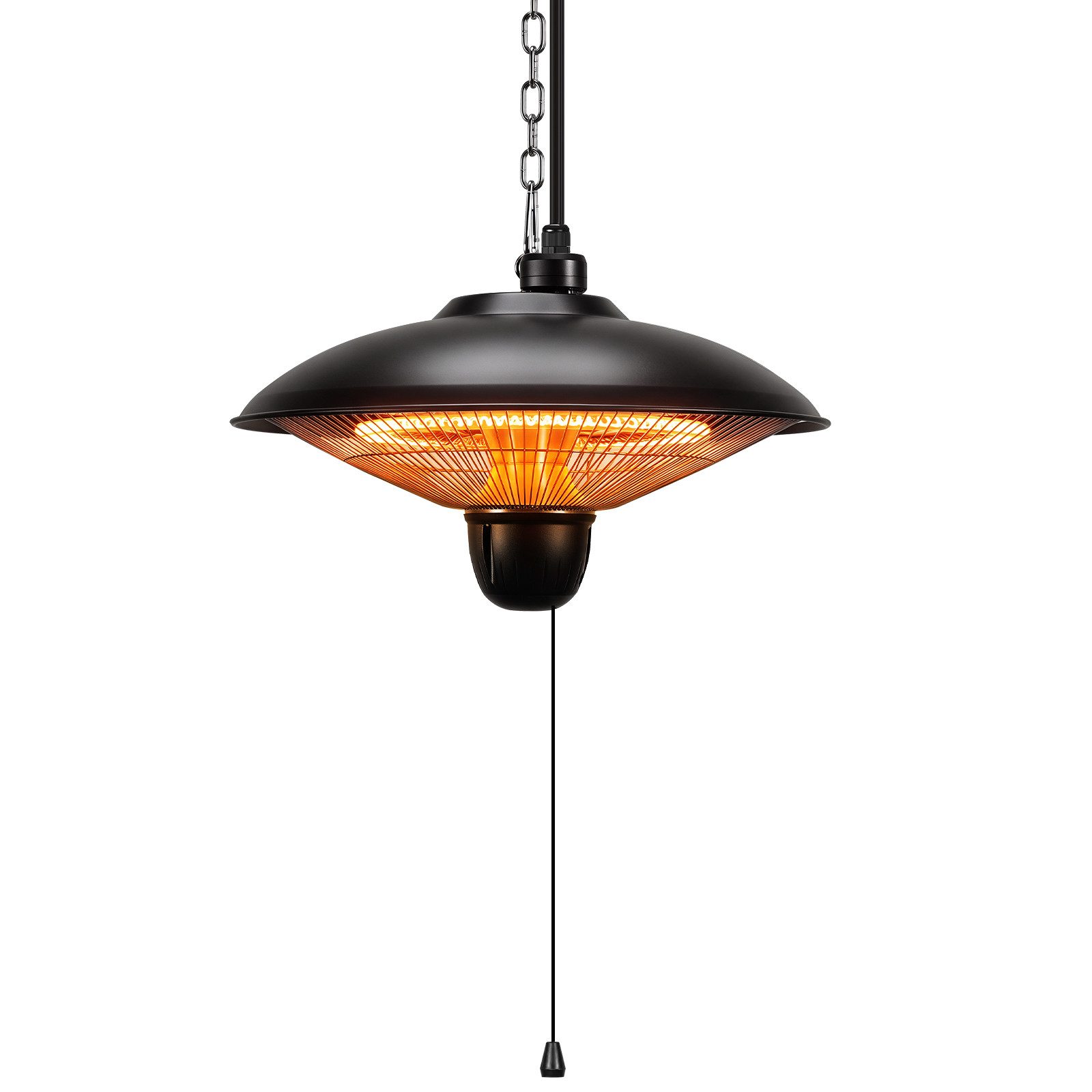 Clanmacy Terrassenstrahler Heizstrahler Decke Kohlefaser 600/1200/1800W mit Zugschalter IP55