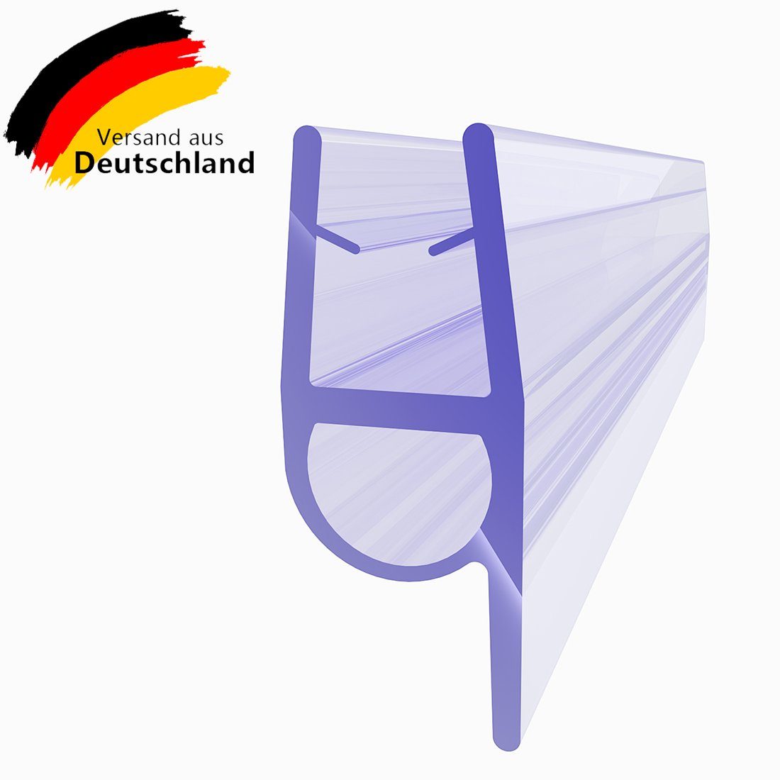 SONNI Duschdichtung Duschdichtung PVC für 6mm Glasdicke 70/80/90/100/120cm, L: 70 cm, verlängerter Innenlippe, Duschprofil, Wasserabweiser, Ersatzdichtung