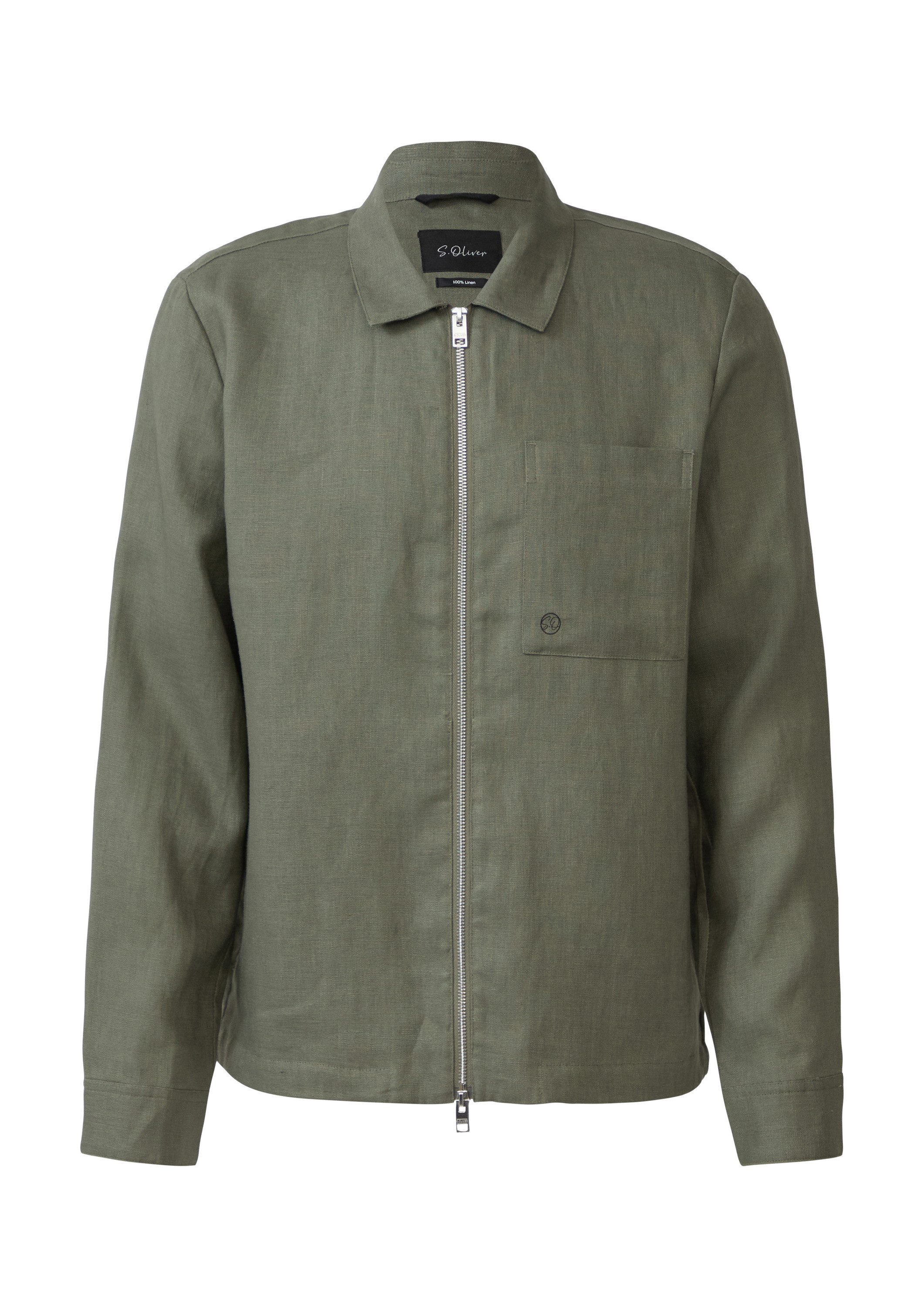 s.Oliver Hemdjacke Indoor-Jacke Overshirt aus Leinen günstig online kaufen