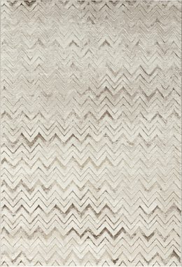 Teppich Knight Eleganter Teppich, Beige, the carpet, Rechteck, Höhe: 12 mm, Kurzflor, Wohnzimmer, Schlafzimmer, Glanzeffekt, Soft