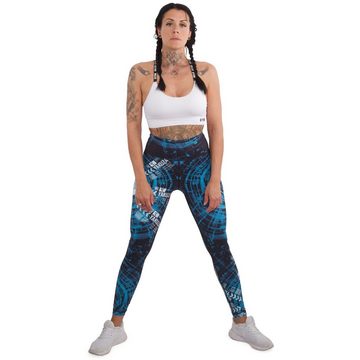 YAKUZA Leggings Electric Rose mit mittelhohem Bund und integrierter Einschubtasche