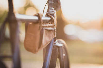 Gusti Leder Rahmentasche »Maurice G.«, Rahmentasche Fahrradtasche Ledertasche Vintage Braun Leder Damen Herren
