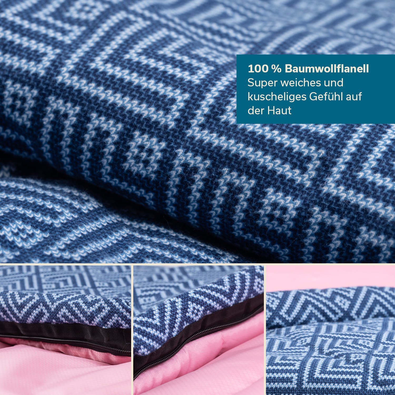 Skandika Deckenschlafsack Dundee Flanell, 3 Jahreszeiten, günstig online kaufen