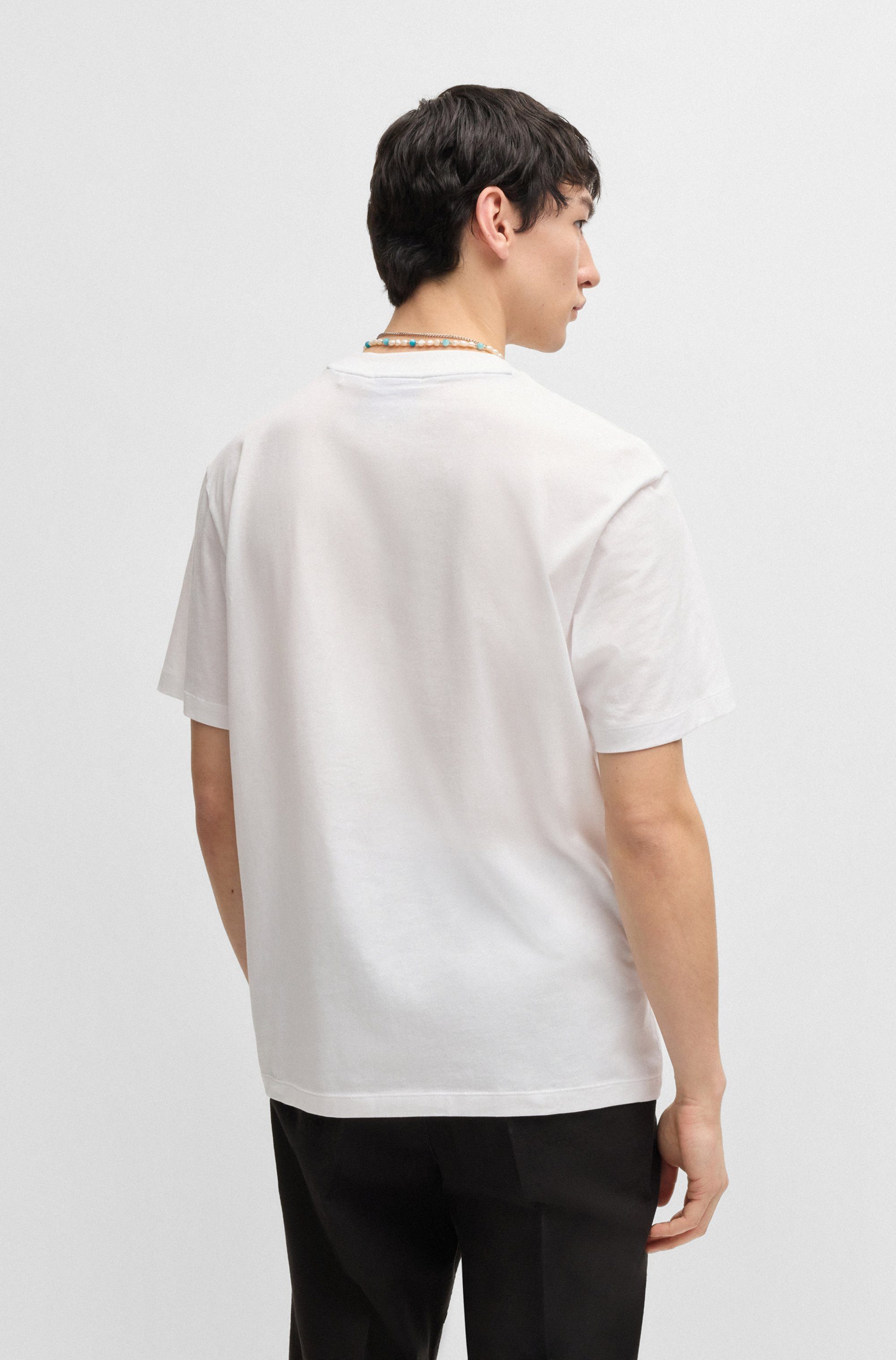 HUGO T-Shirt Nico mit großem Logo-Print, Unisex