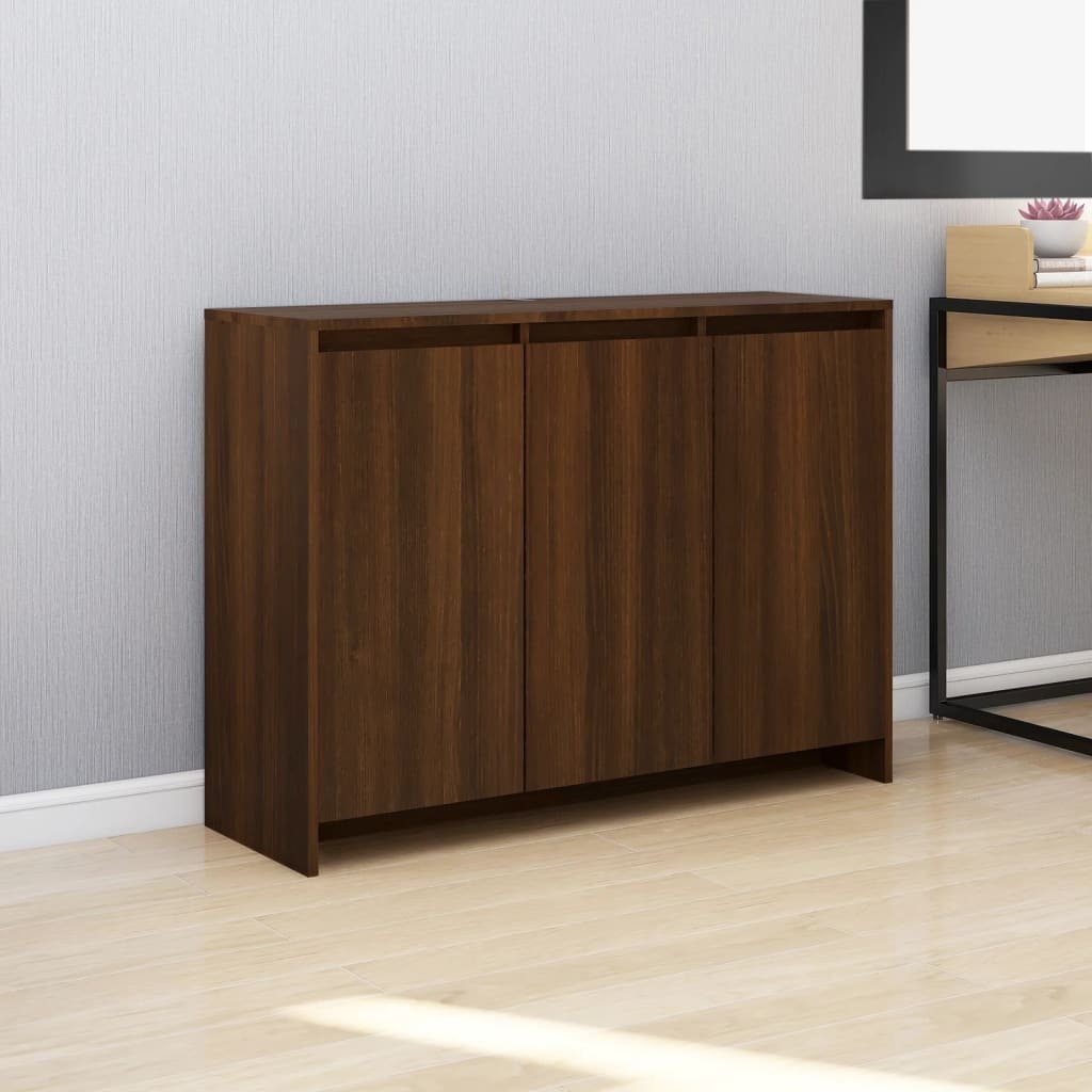 furnicato Sideboard Braun Eichen-Optik 102x33x75 cm günstig online kaufen