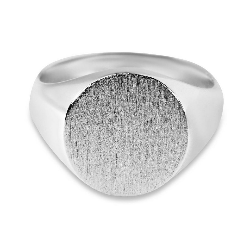 Sprezzi Fashion Siegelring Herren Silber Ring Fingerring Siegelring aus 925  Sterling Silber (inkl. Geschenkbox und Silberputztuch geliefert),  handgefertigte Oberfläche, oval, massiv