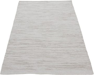 Wollteppich Mona, carpetfine, rechteckig, Höhe: 5 mm, Wolle, Wendeteppich aus Wolle/Baumwolle, Wohnzimmer