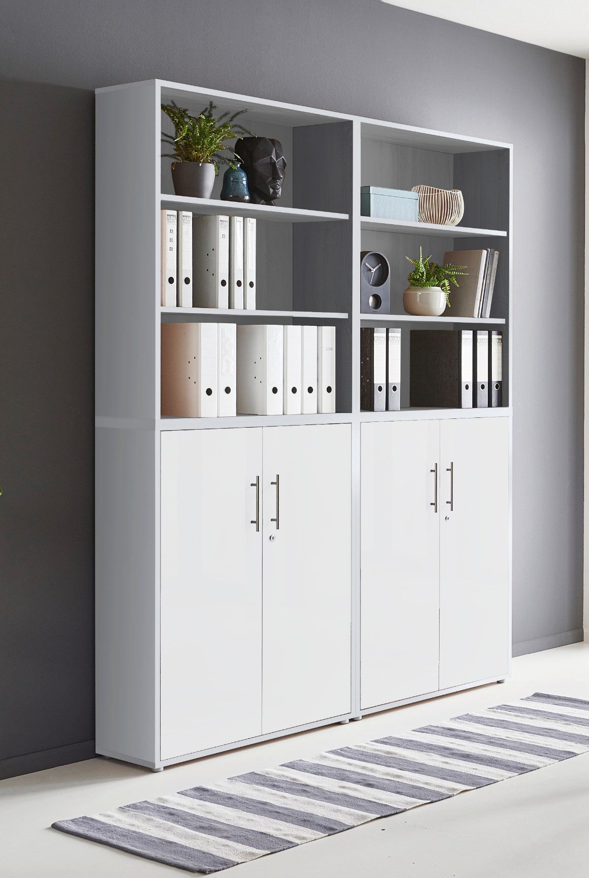 moebel-dich-auf Aktenschrank TABOR Korpus in lichtgrau (Mehrzweckschrank, Büroschrank, Aufbewahrungsschrank) Made in Germany