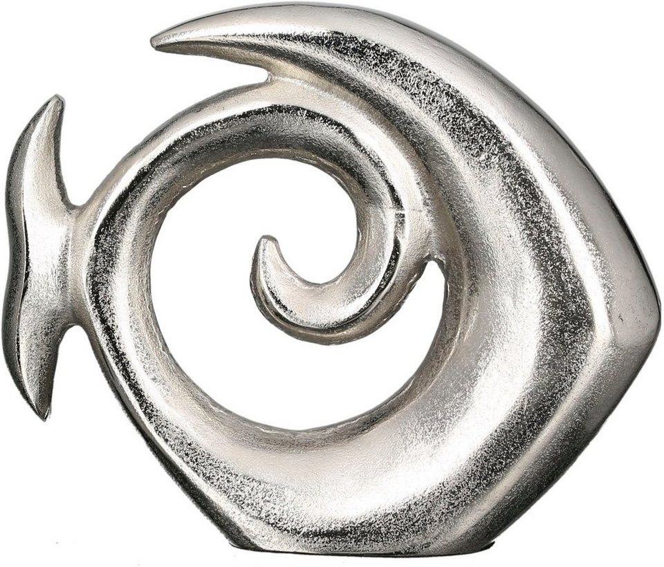 GILDE Dekofigur Skulptur Fisch Pesca, silber (1 St), silberfarben, Aluminium