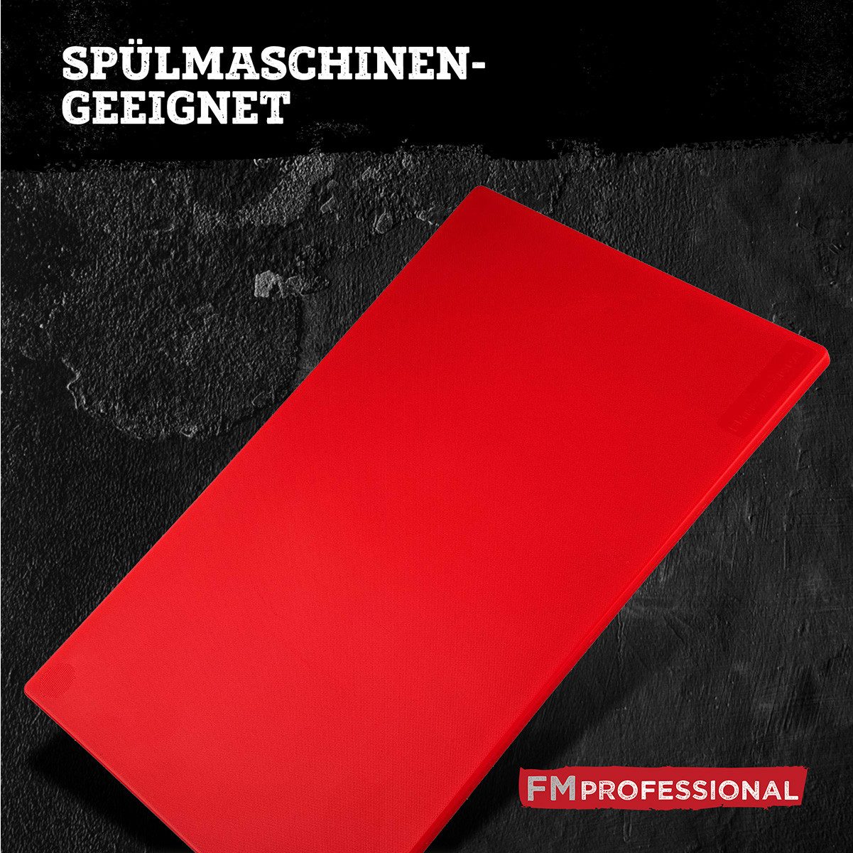 FMprofessional Schneidebrett extra großes Brett aus Kunststoff, Kunststoff, (1-St), Profi Gastro Schneidebretter – spülmaschinenfest, ca. 45 x 30 cm