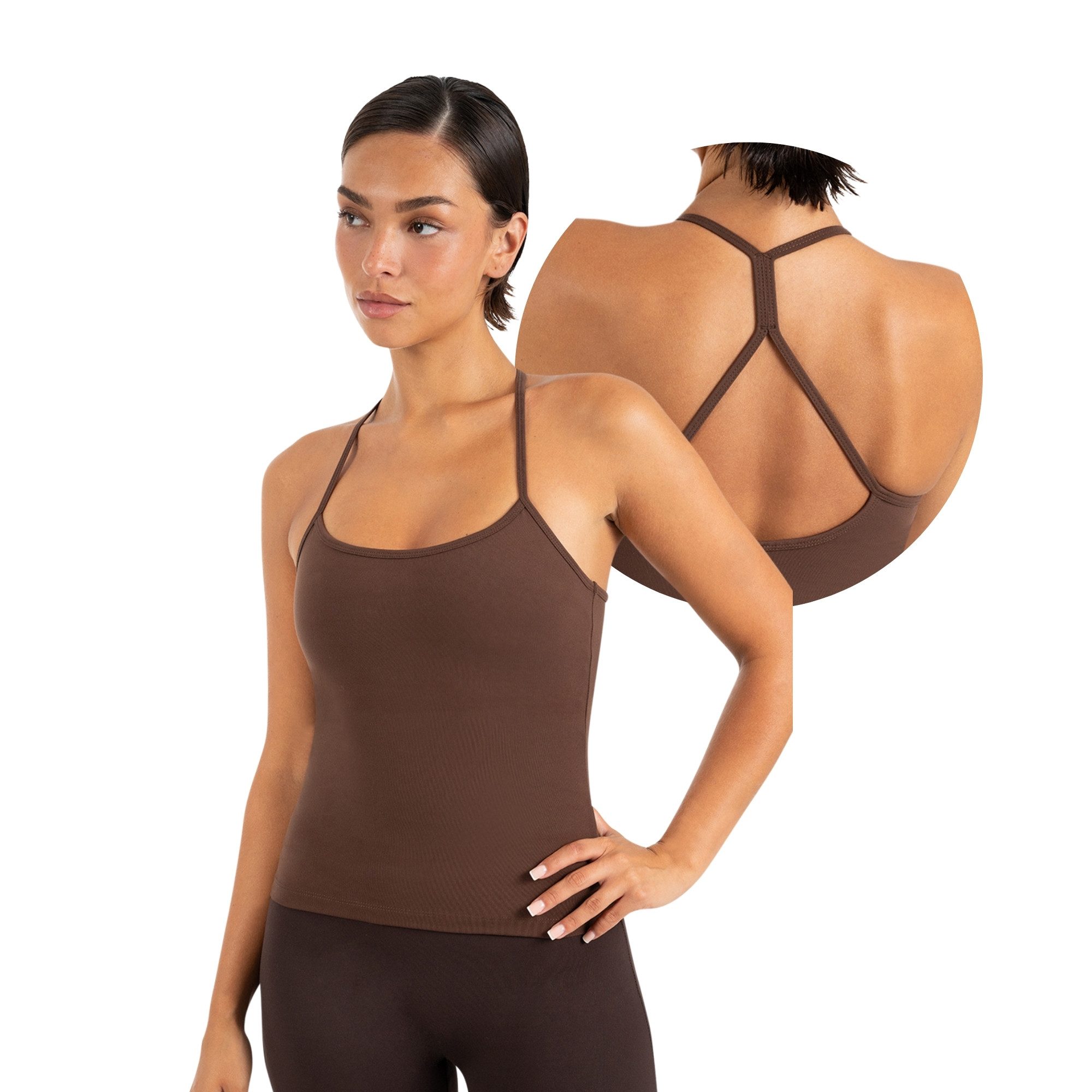 Smilodox Tanktop Lunara Damen, Sommertop, Slim Fit, mit Rundhals, für Gym & Alltag Stretch-Komfort, Elastisches Design, Körpernahe Passform, Gymwear