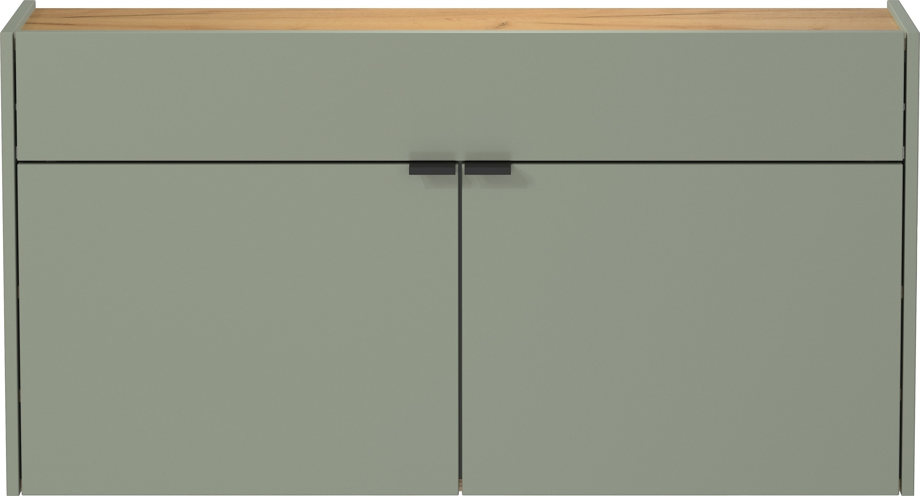freiraum Hängeschuhschrank GW-AMECA Schuhkommode, Taupegrün/Navarra-Eiche-Dekor - 110x57x22cm (BxHxT)