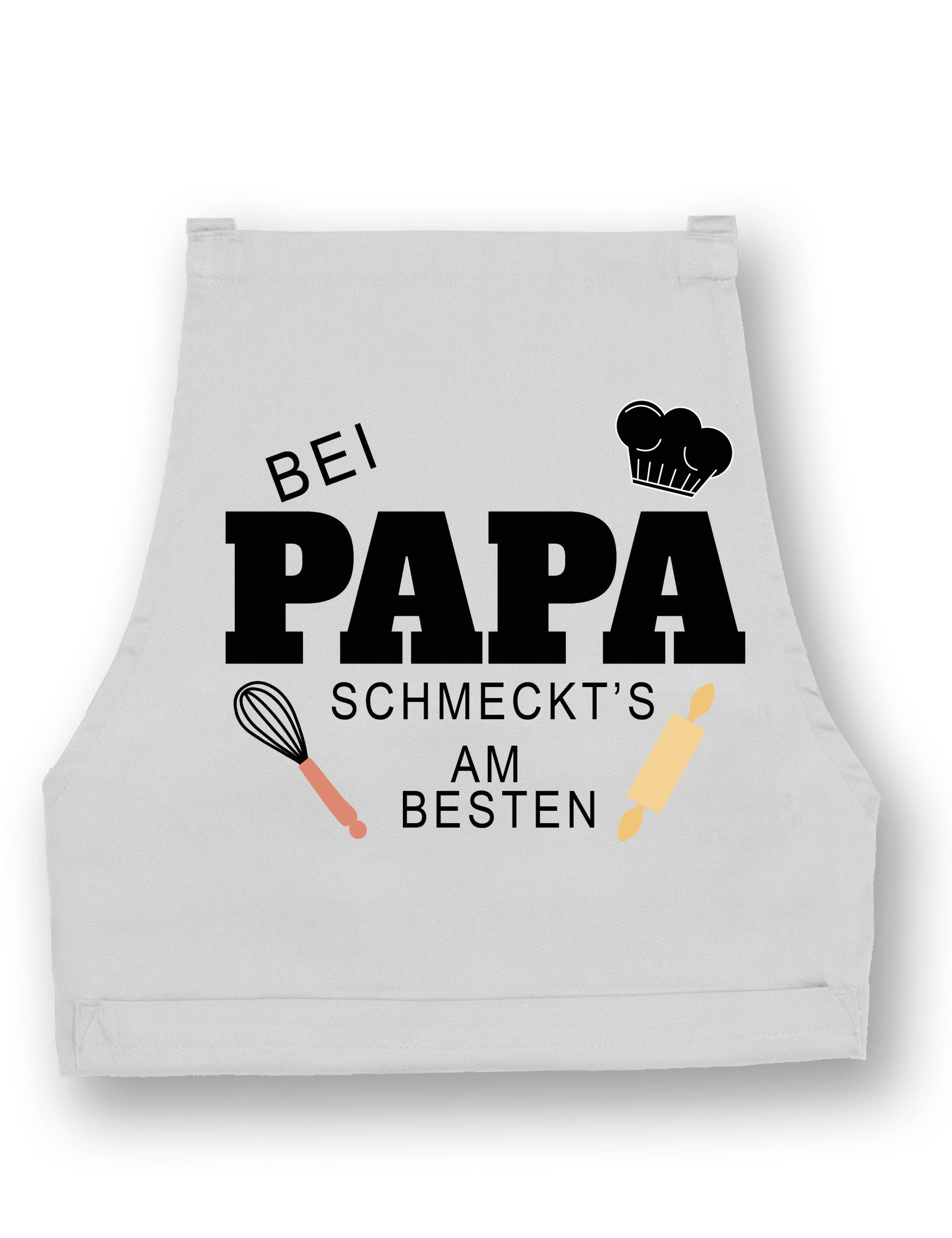 Youth Designz Grillschürze Herren Schürze Bei Papa Schmeckt es am besten Print Kochschürze, mit lustigem Spruch & Logo Aufdruck