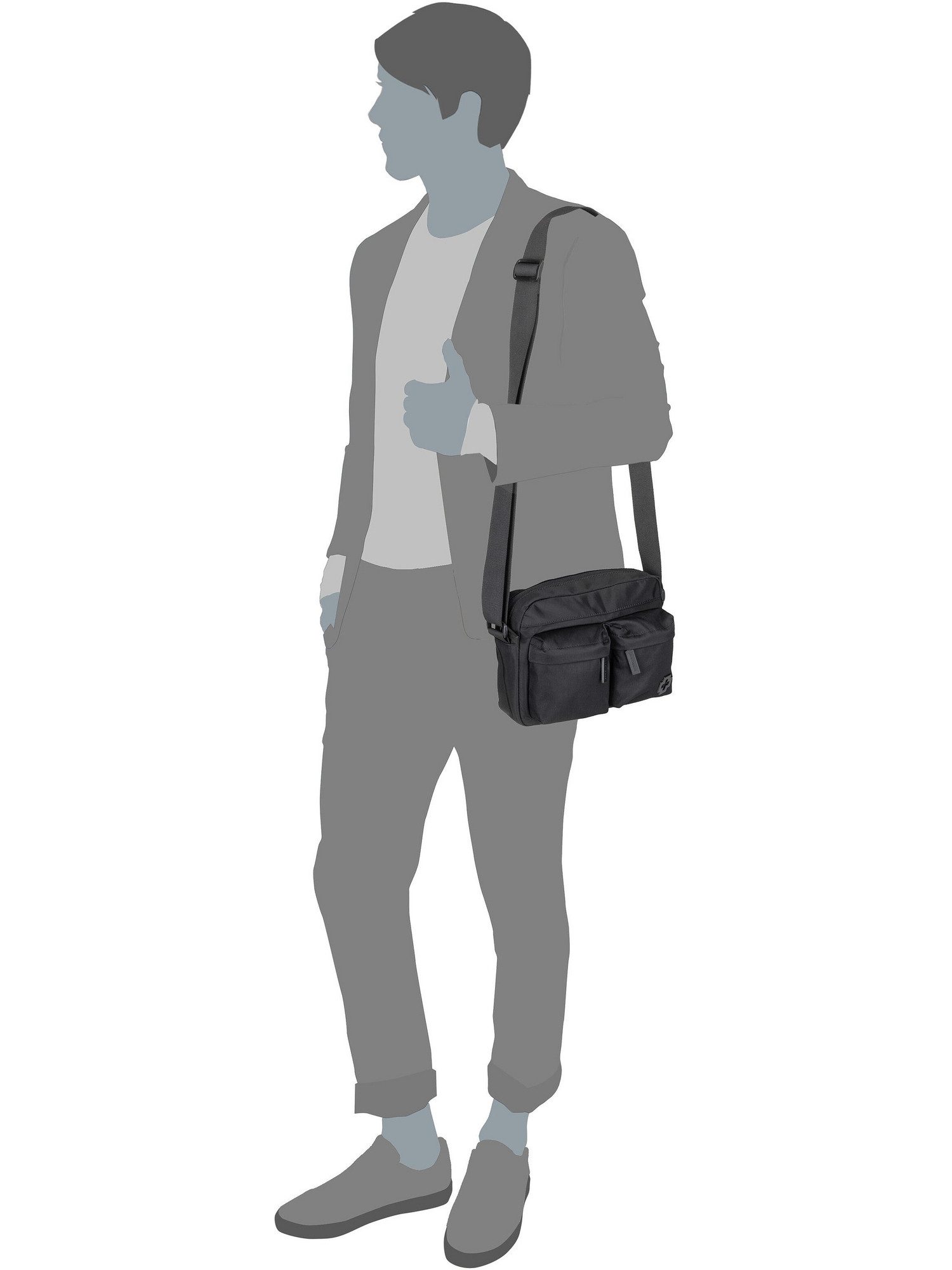 Strellson Umhängetasche Wood Street Odd SHZ, Crossbody Bag