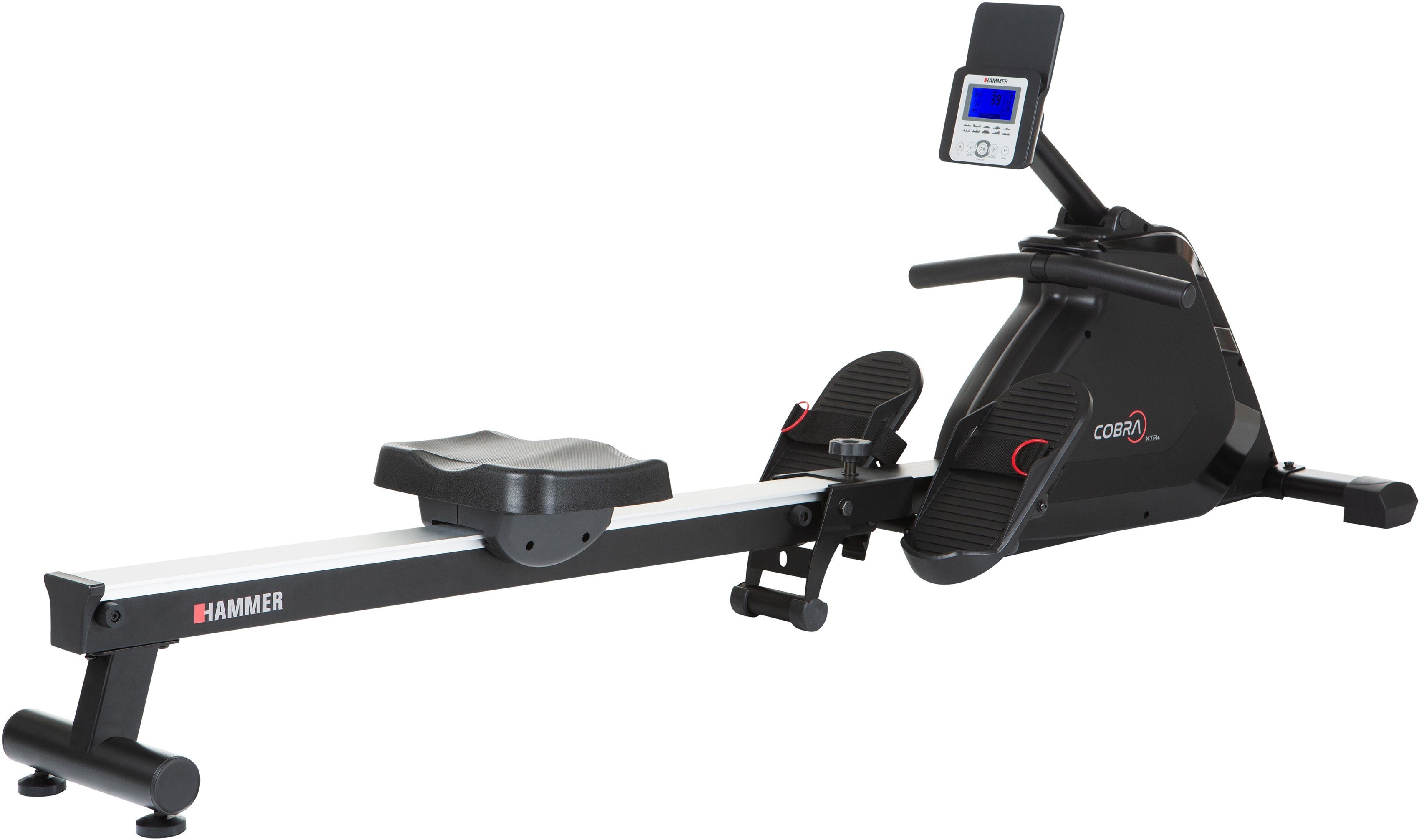 Hammer Rudergerät Hammer Rudergerät Cobra XTR Plus (130 kg max. Benutzergewicht, Sport), Rudermaschine, Magnetbremse, klappbar