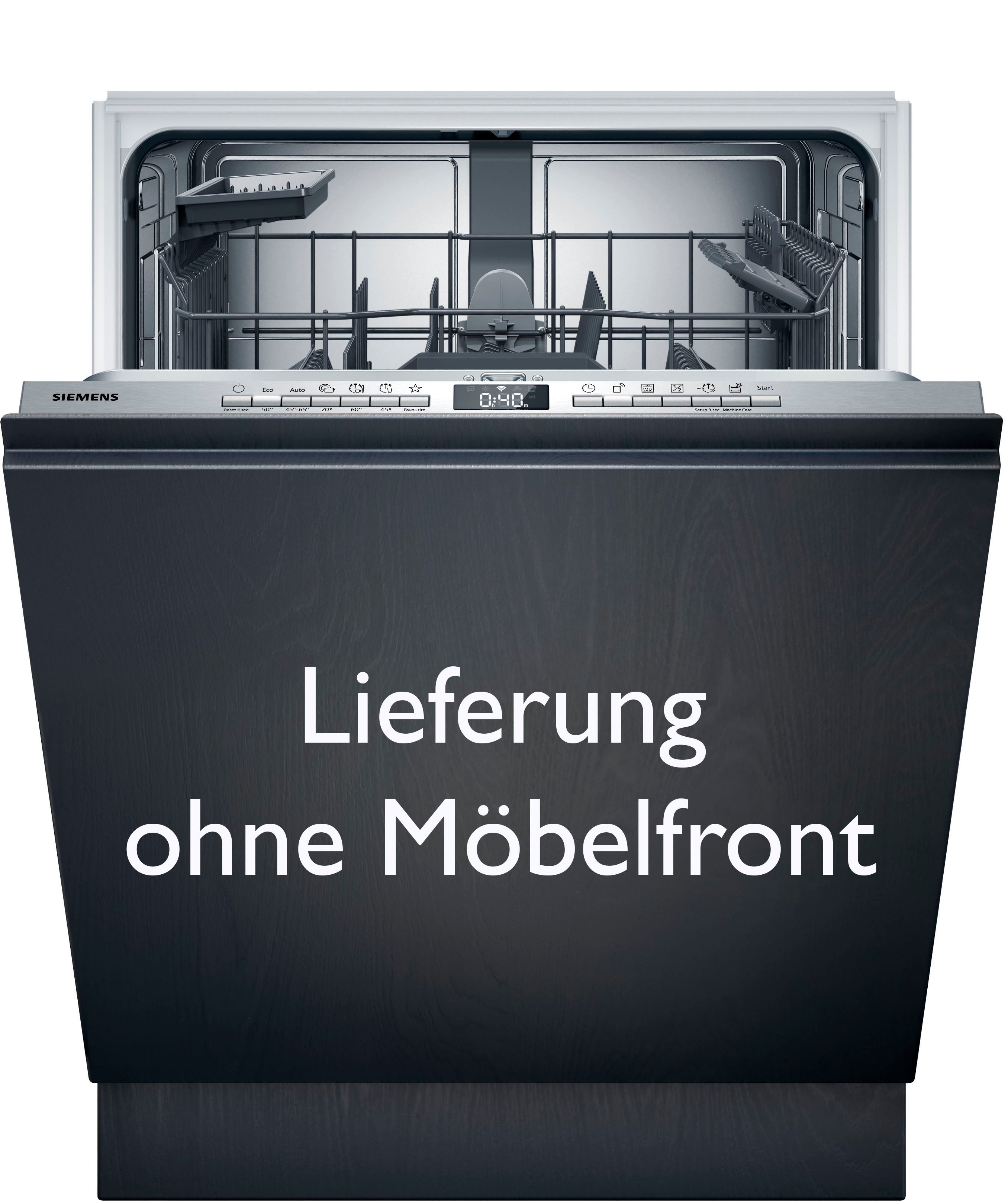 SIEMENS vollintegrierbarer Geschirrspüler iQ300 SN63EX28AE, 13 Maßgedecke, Made in Germany, flexible Körbe & Schubladen, Spülturbo varioSpeed