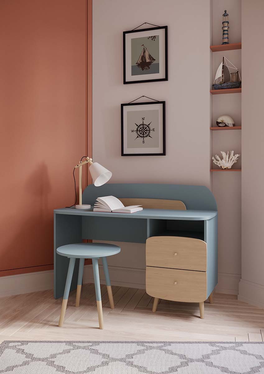 habeig Kinderschreibtisch Schreibtisch mit 2 Schubladen, 102 x 82 x 48 cm, günstig online kaufen