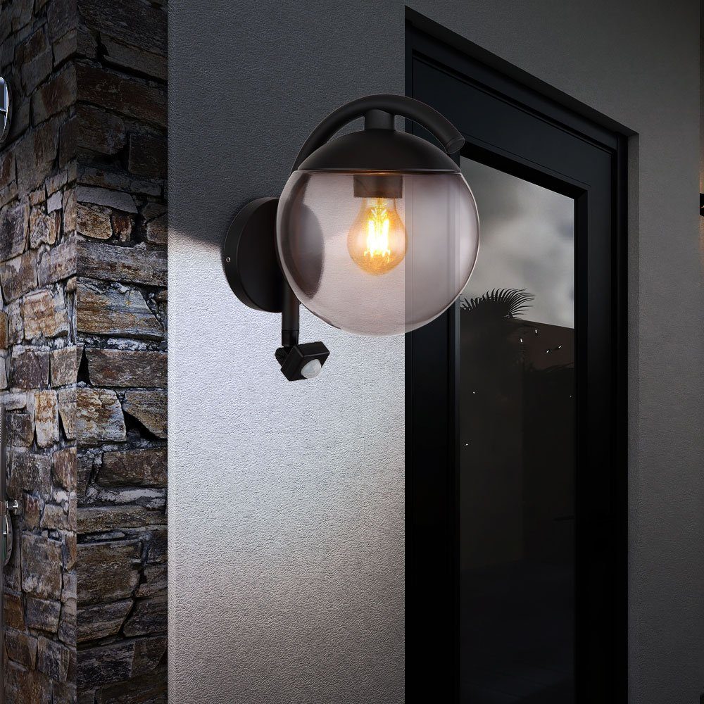 etc-shop Außen-Wandleuchte, Leuchtmittel nicht inklusive, Außenwandleuchte Bewegungsmelder Terrassen Lampe