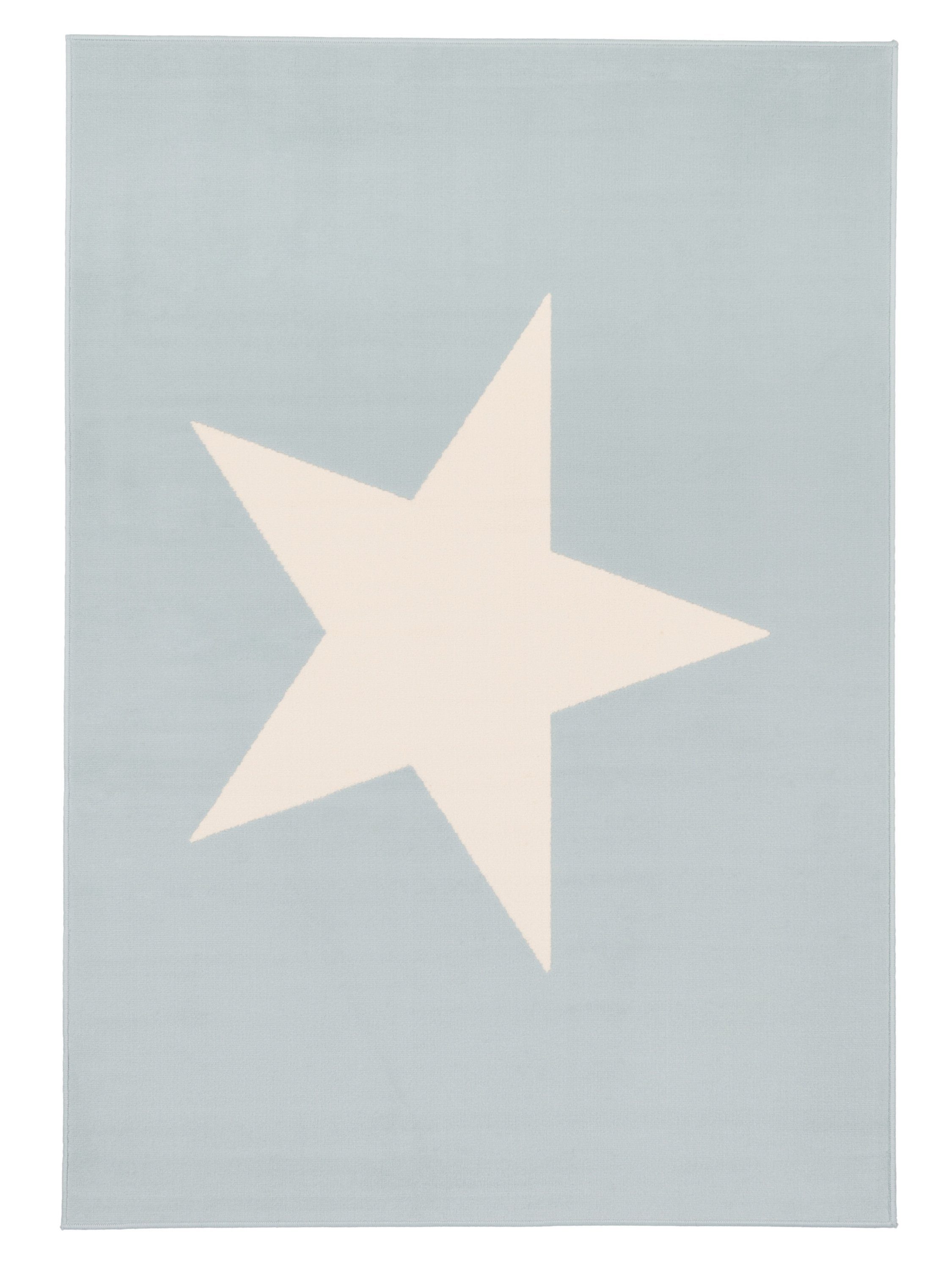 Pergamon Kinderteppich Kinder und Jugend Teppich Trendline Stern Pastell, Rechteckig, Höhe: 8 mm