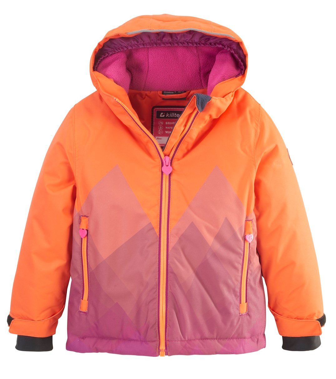 Killtec Winterjacke KW 106 (winddicht, wasserdicht, Schneefang, PFC-frei) neonorange