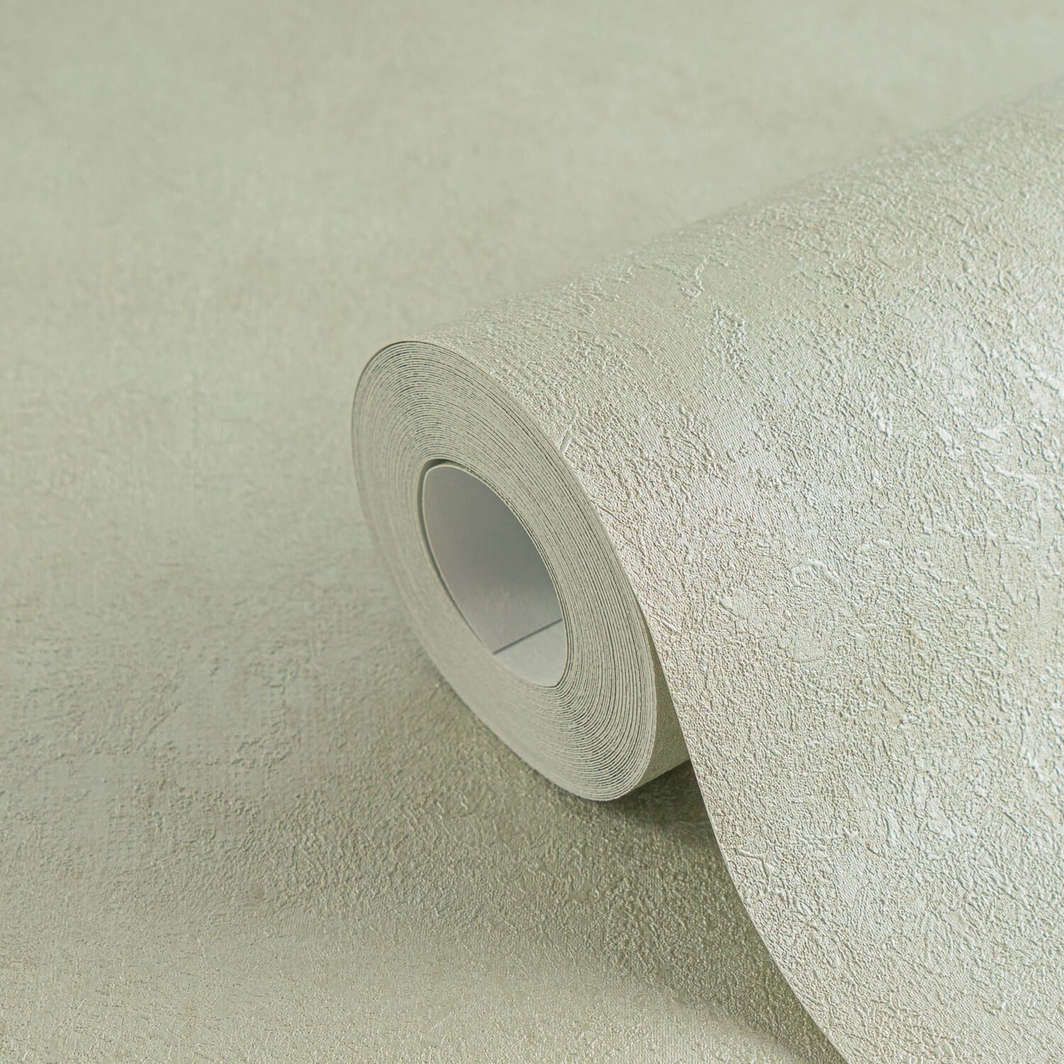 Profhome Strukturtapete 782271-GU Struktur Tapete Spachteloptik schimmernd grün blass-grün, strukturiert, (1 Rolle, 5,33 qm), heißgeprägte Vliestapete, pistazie