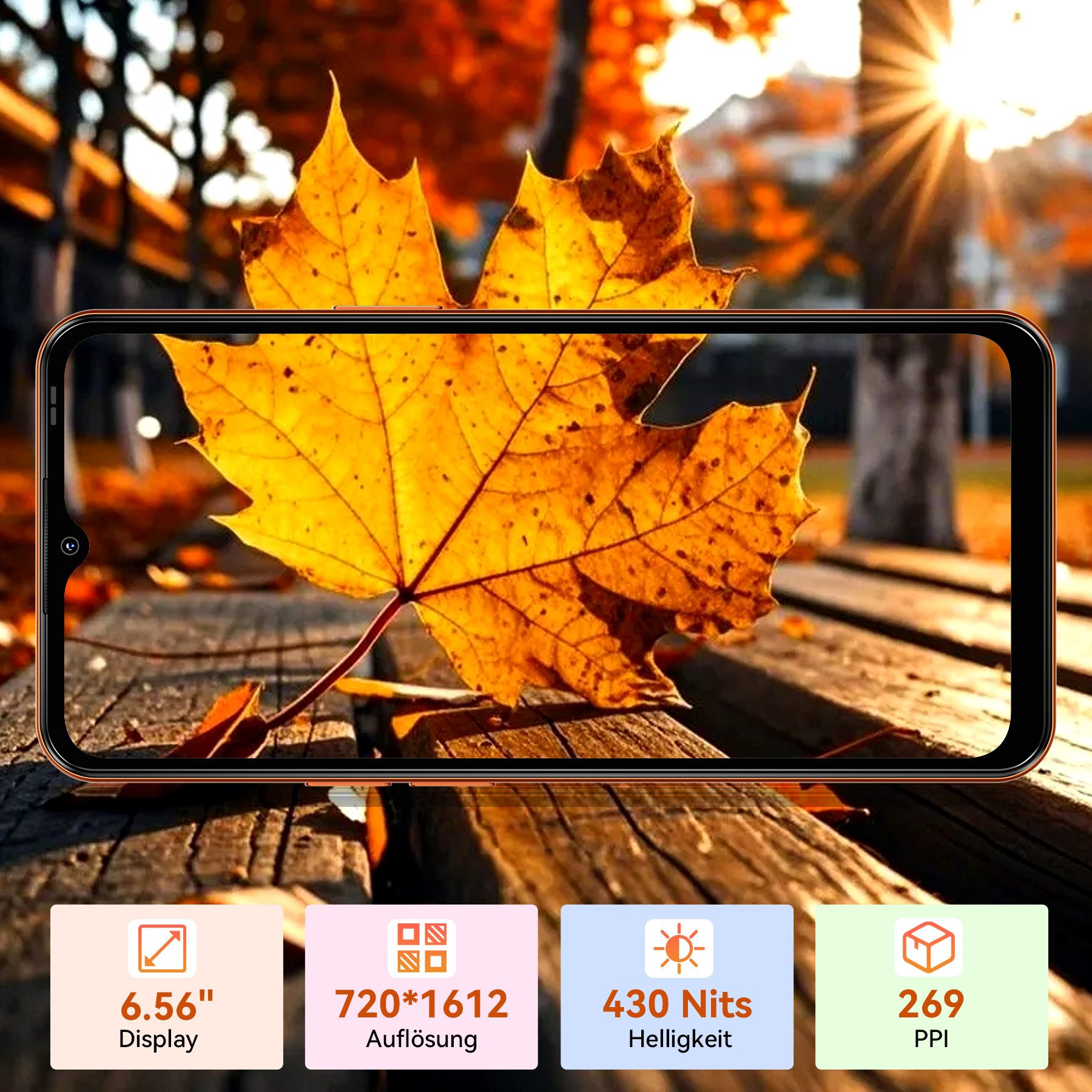 blackview Blackview A16 WAVE 7C (16+64/128) 60HZ 5000mAh AI Uhr hinzufügen R50 Smartphone (32 MP Kamera, 4G Dual SIM/Face ID/IP54/GPS/3 Jahre Garantie)