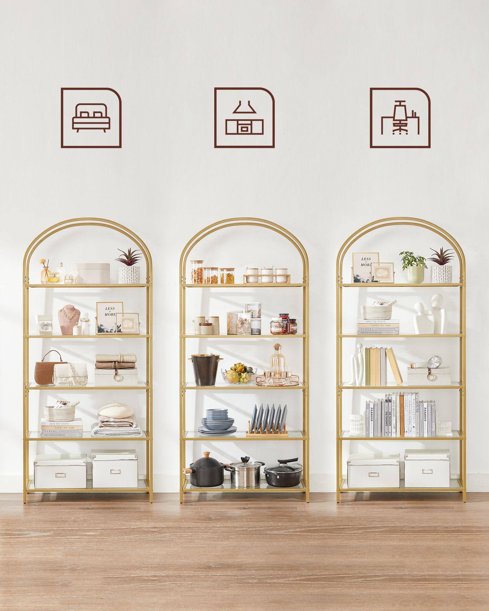 VASAGLE Bücherregal Standregal, 1-tlg., mit 5 günstig online kaufen